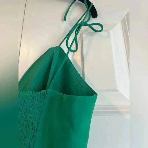 Elegant Green Spaghetti Strap Mini Dress Cocktail Party Sweetheart Neckline B26 - Picture 4 of 5
